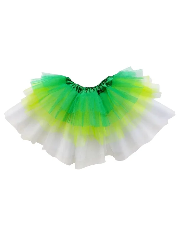 Shorts & Skirts trendy designs-Green, Lime, White 6 Layer Tutu Skirt Costume for Girls, Women, Plus