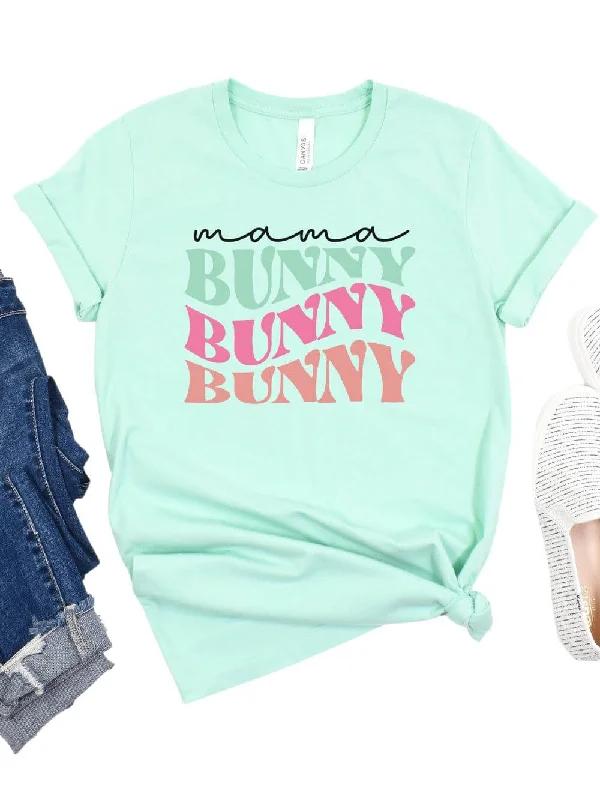 Shorts & Skirts premium designs-Mama Bunny Adult Short Sleeve T-Shirt for Spring & Easter