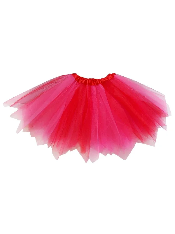 Shorts & Skirts premium styles-Neon Pink & Red Fairy Costume Pixie Tutu Skirt for Kids, Adults, Plus