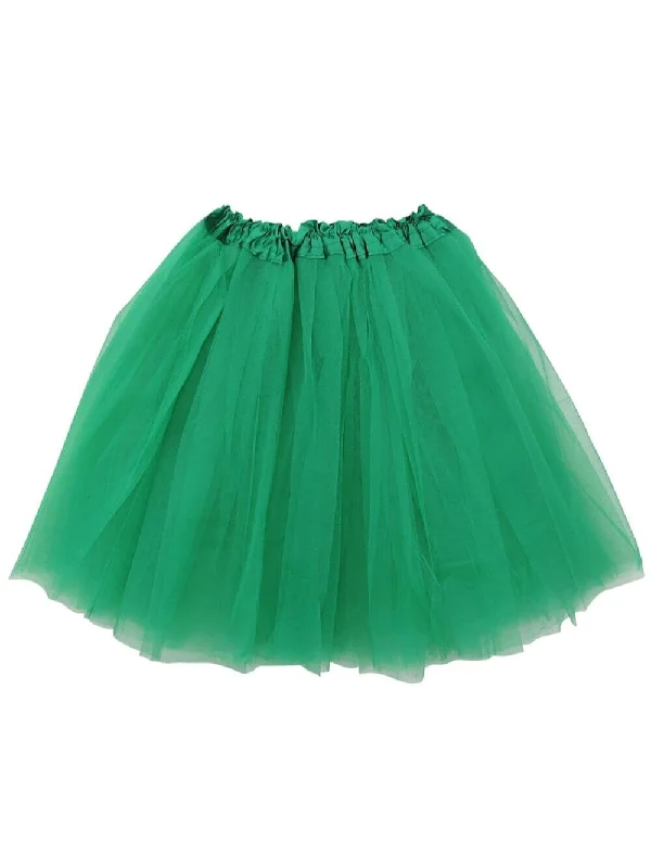 Shorts & Skirts stylish fits-Green Plus Size Adult Tutu Skirt - Women's Plus Size 3- Layer Basic Ballet Costume Dance Tutus