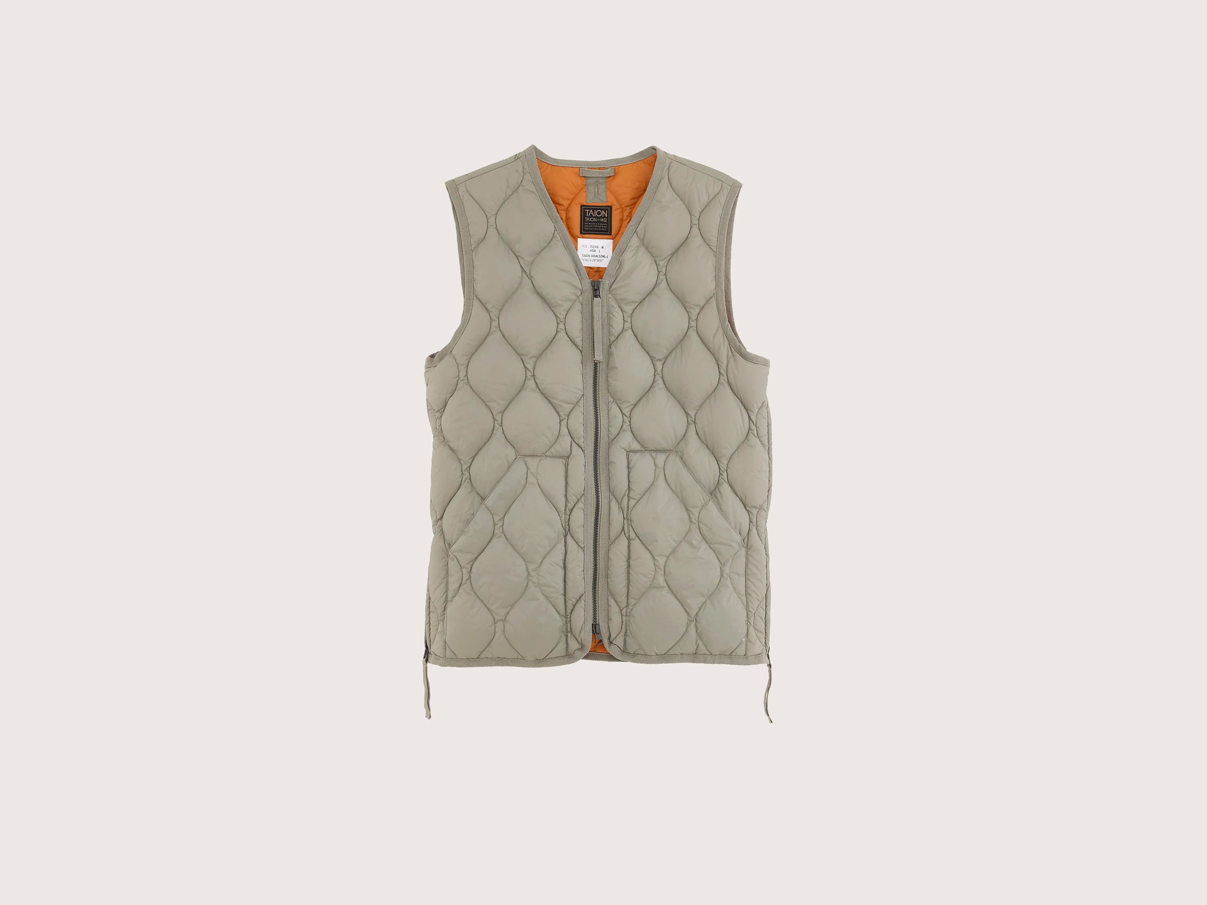 Waistcoats & Vest with country fashion-Military V Neck Down Vest (242 / W / GREEN)