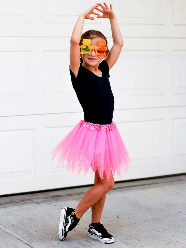 Shorts & Skirts comfy fits-Neon Pink Fairy Costume Pixie Tutu Skirt for Kids, Adults, Plus