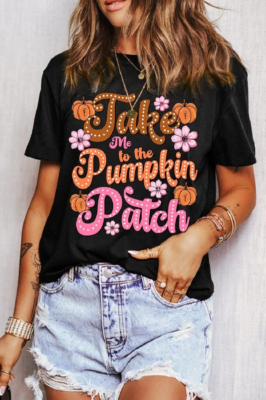 Shorts & Skirts outfit planner-Take Me to the Pumpkin Patch Women's Graphic Short Sleeve T-Shirt