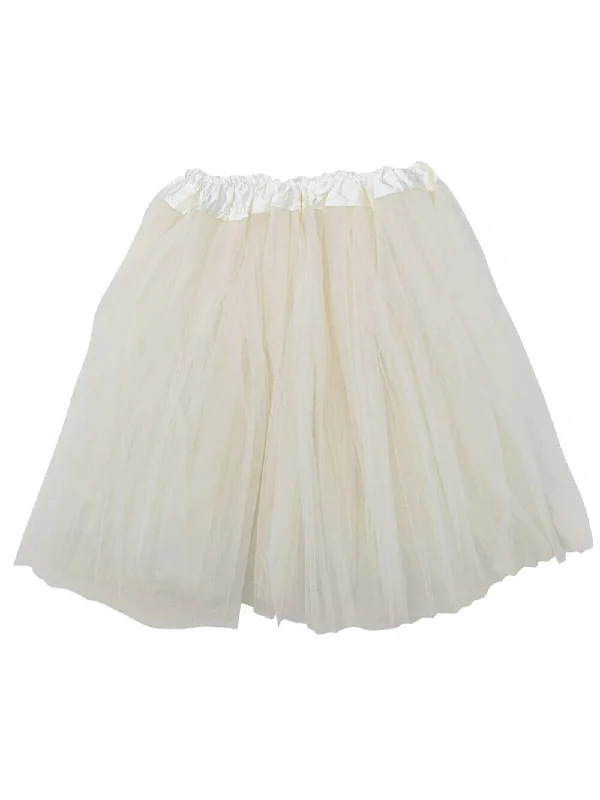 Shorts & Skirts comfy looks-Ivory Adult Tutu Skirt - Women's Size 3-Layer Basic Ballet Costume Dance Tutus