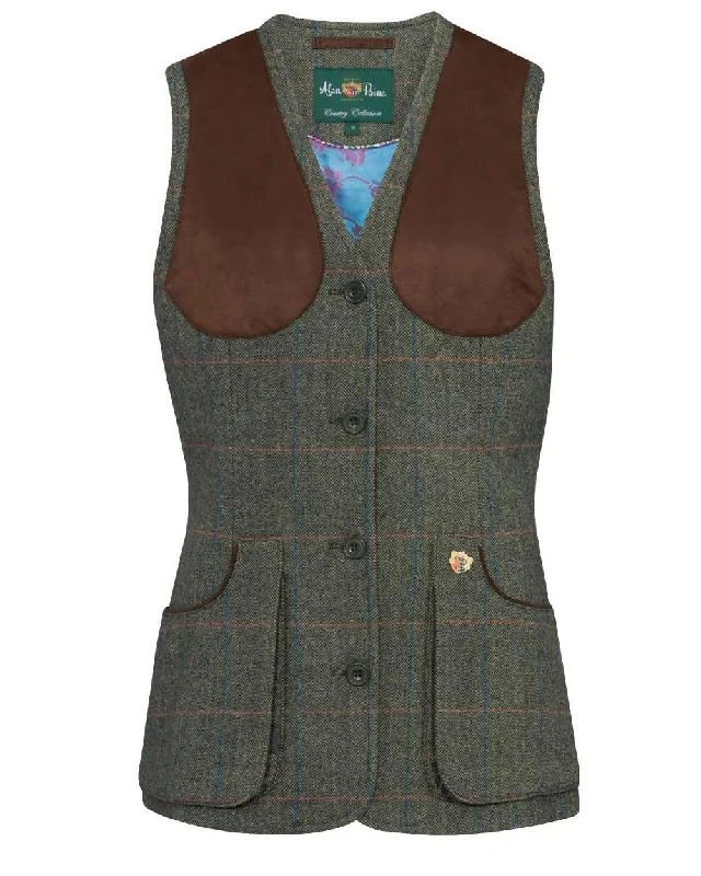 Waistcoats & Vest with thin socks-Alan Paine Combrook Ladies Tweed Shooting Waistcoat