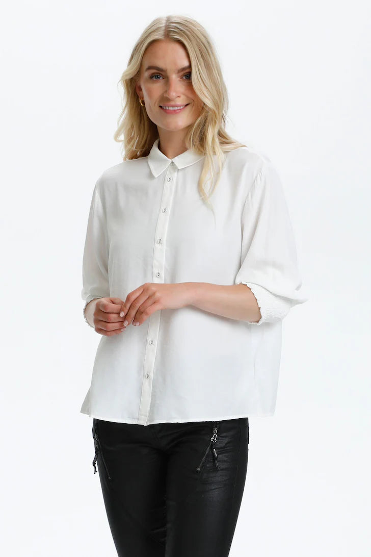 Blouses & Shirts for startup-Cream Womens Nola Shirt - White