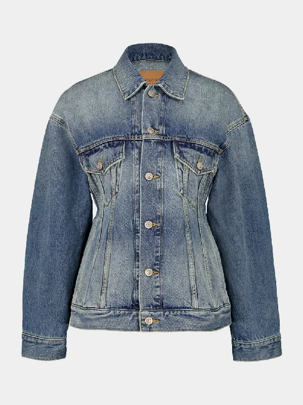 Jackets in linen -Blue Hourglass Denim Jacket