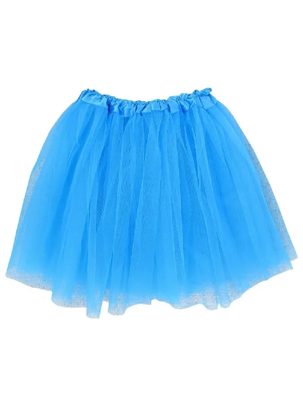 Shorts & Skirts latest trends-Neon Blue Plus Size Adult Tutu Skirt - Women's Plus Size 3- Layer Basic Ballet Costume Dance Tutus