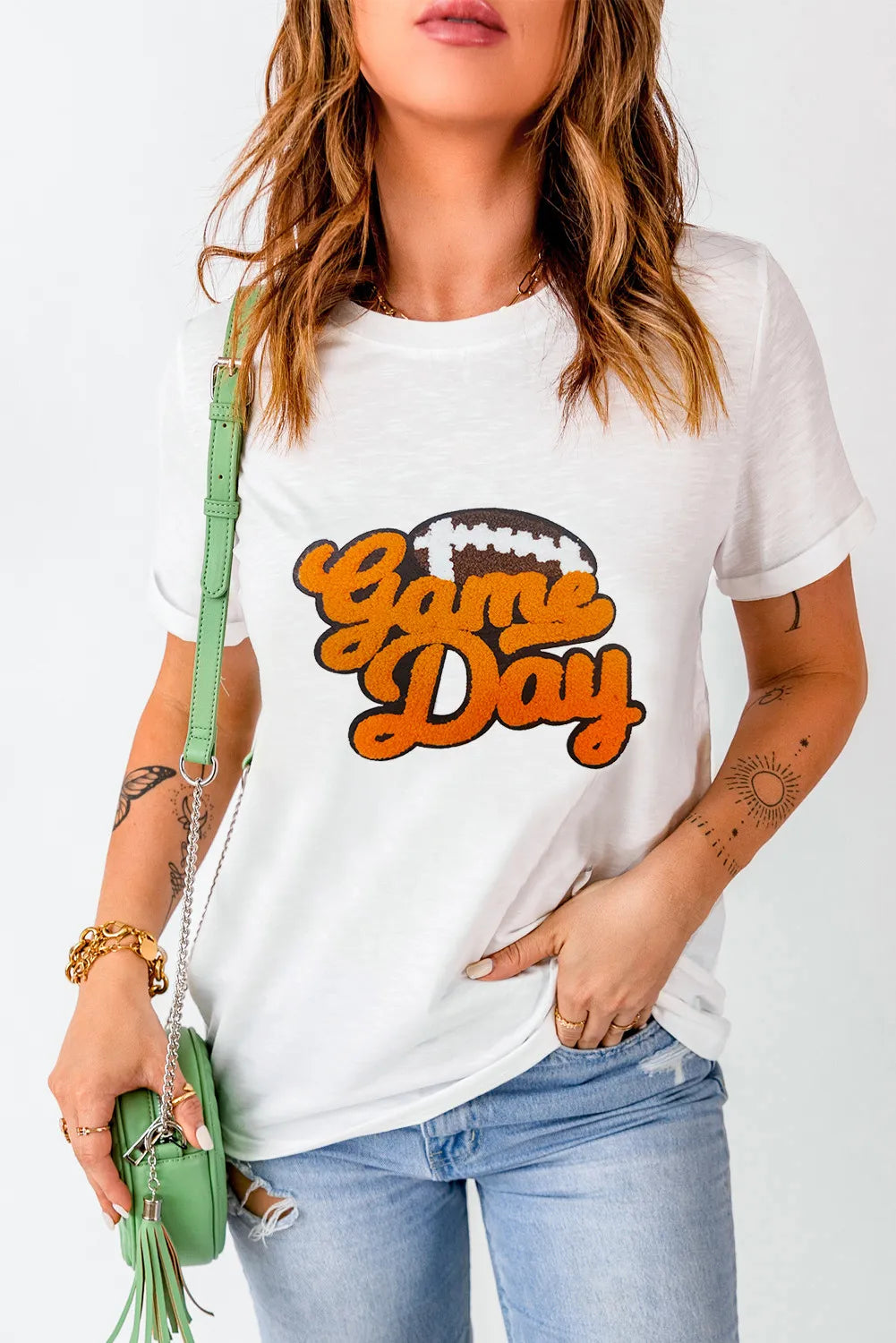 Shorts & Skirts street style-GAME DAY Women's Graphic Short Sleeve T-Shirt