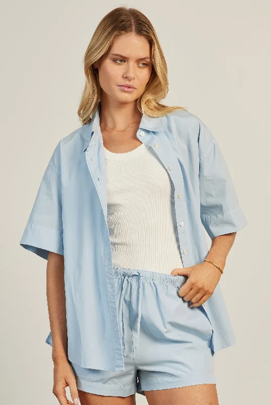 Blouses & Shirts formal-Frankie Poplin SS Shirt