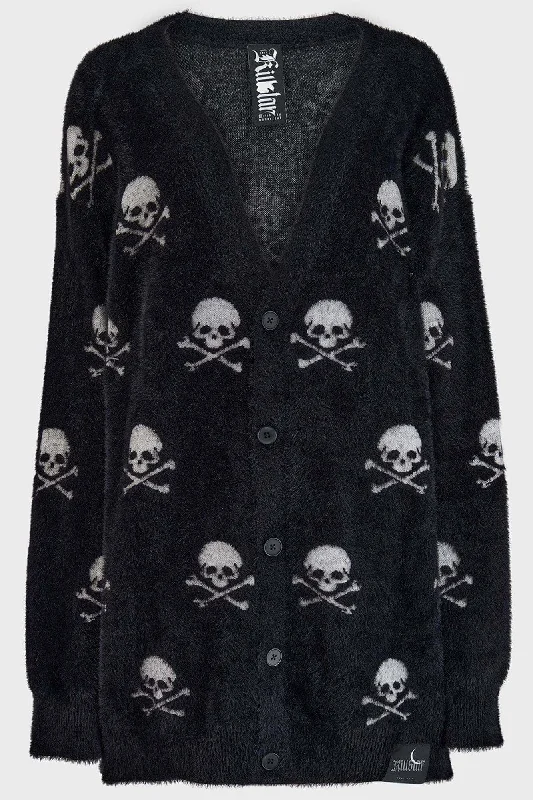 Cardigans with robe pairing-Skull Smasher Cardigan [PLUS]