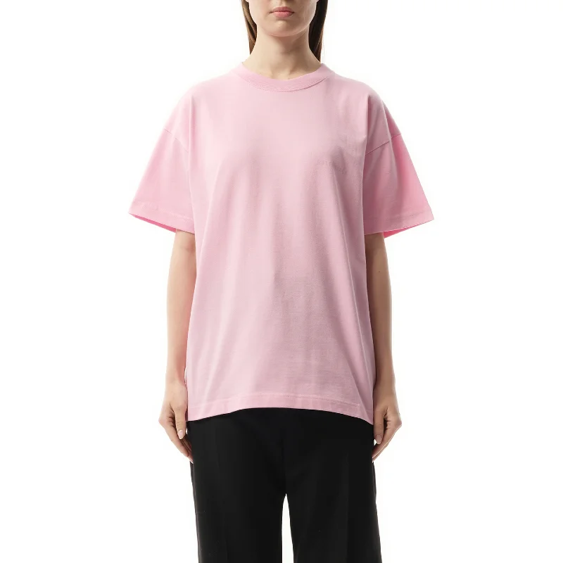 Blouses & Shirts for costumes-Back Logo Medium Fit T-Shirt in Pink