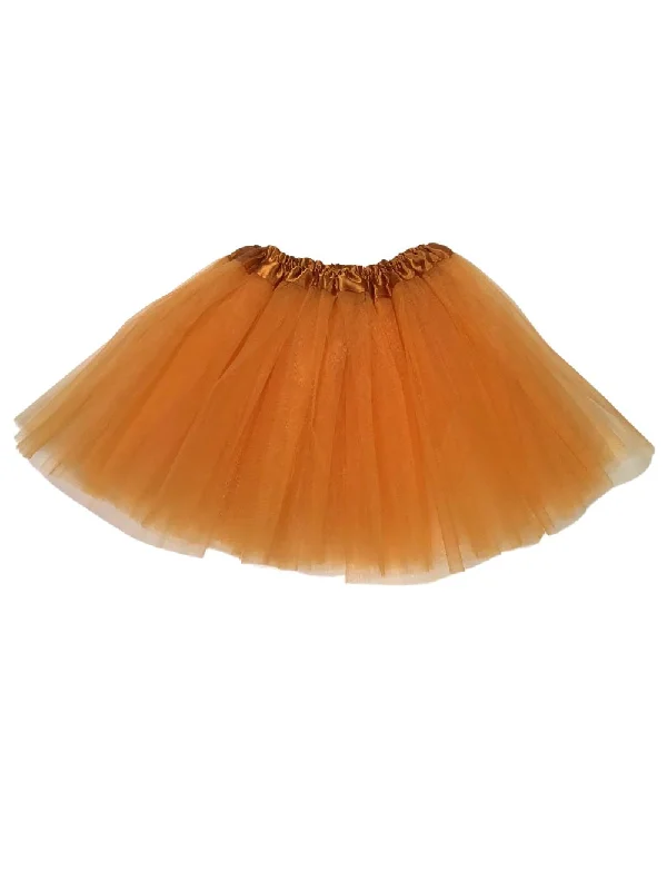 Shorts & Skirts affordable designs-Dark Gold Tutu Skirt - Kids Size 3-Layer Tulle Basic Ballet Dance Costume Tutus for Girls