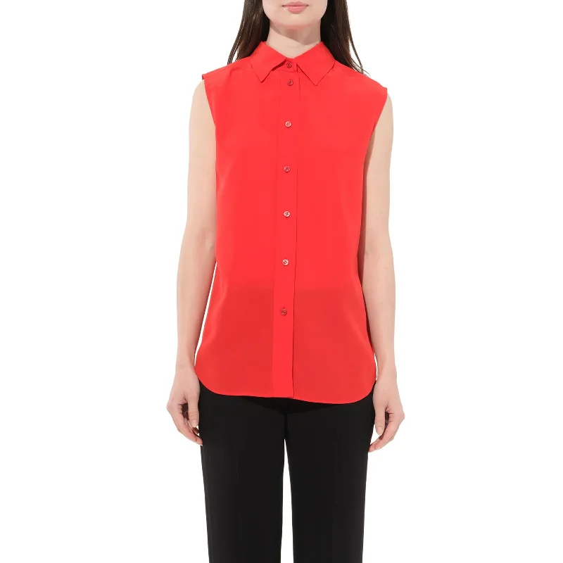 Blouses & Shirts for boutique stores-Sleeveless Shirt in Red