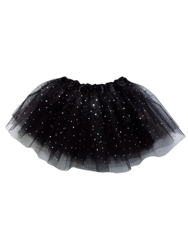 Shorts & Skirts trendy wear-Black Sequin Heart Valentine's Day Tutu Skirt Costume for Toddler, Girls, Women, Plus