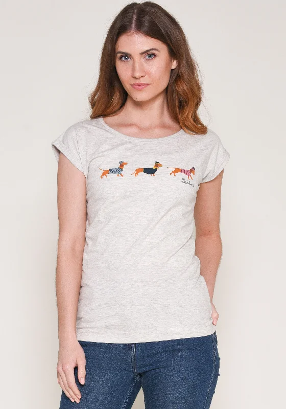 Blouses & Shirts classic-Embroidered Sausage Dog Tshirt