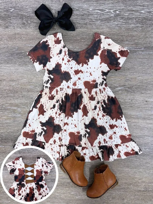 Shorts & Skirts online fits-Brown Cow Brown Cow Girls Short Sleeve Dress