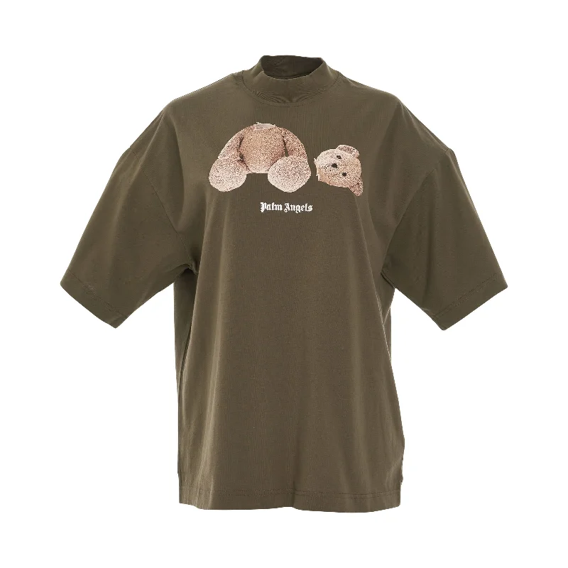 Blouses & Shirts for unboxing-PA Bear Loose T-Shirt in Military Brown