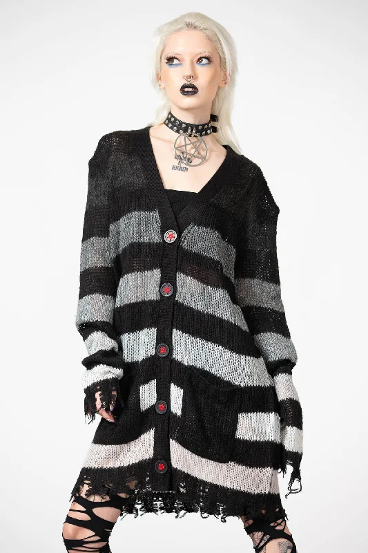 Cardigans with western style-Stripe Of Evil Cardigan