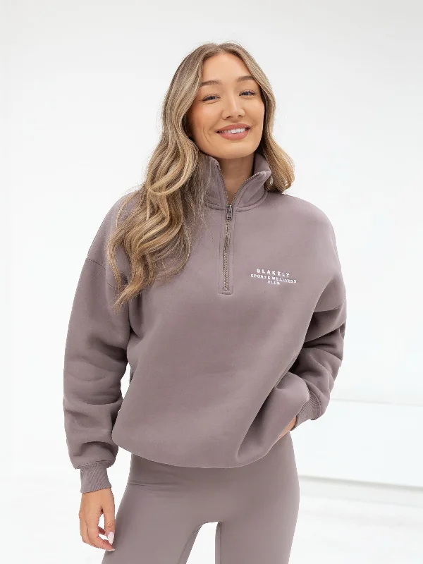 Ultimate 1/4 Zip Jumper - Pink Taupe