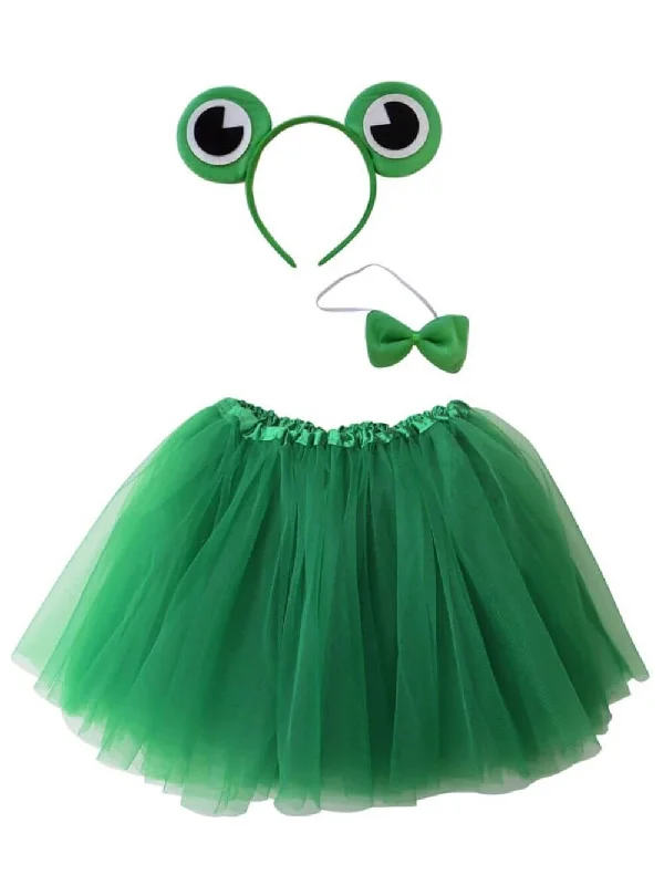 Shorts & Skirts online fits-Adult Frog Costume - Green Tutu Skirt, Tail, & Headband Set for Adult or Plus Size