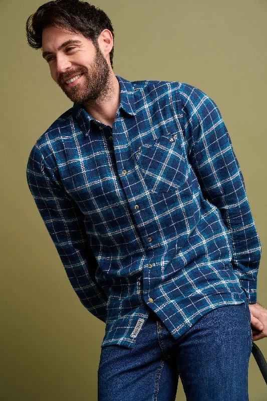 Blouses & Shirts for timeless-Navy Check Shirt