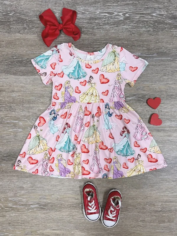 Shorts & Skirts stylish trends-Love for a Princess Girls Short Sleeve Heart Dress