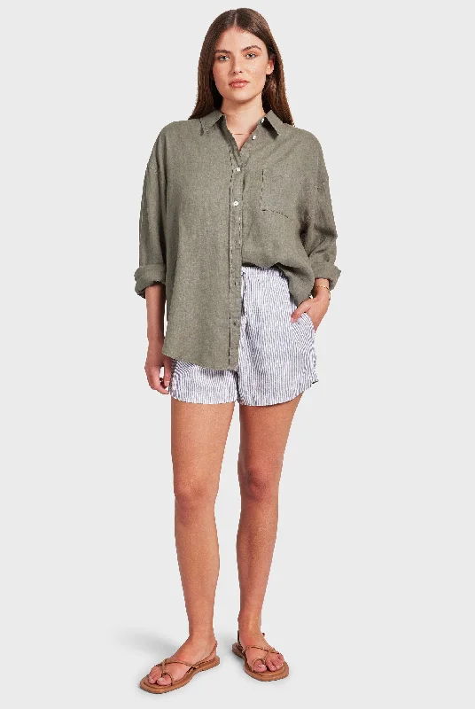 Blouses & Shirts near me-Hampton Linen Shirt