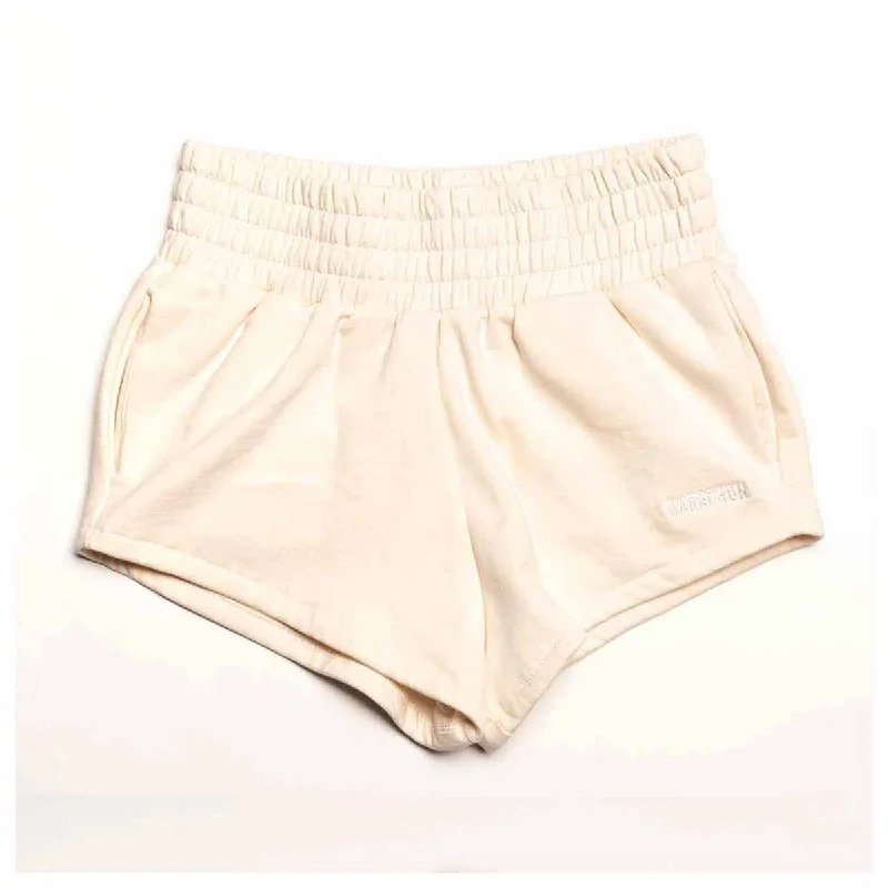 Shorts & Skirts comfy designs-Marathon Womens Boxer Fleece Shorts - Natural