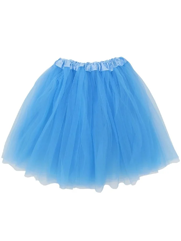 Shorts & Skirts comfy styles-Light Blue Tutu Skirt for Adult - Women's Size 3-Layer Basic Ballet Costume Dance Tutus