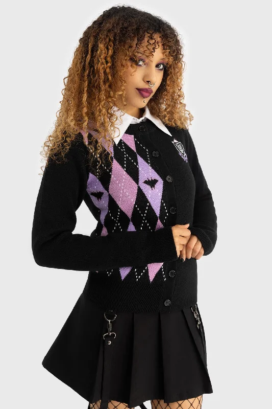 Cardigans with plain lining-Fright On Cardigan