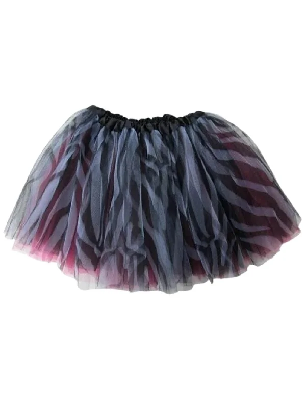 Shorts & Skirts stylish trends-Zebra Hot Pink Tutu Skirt - Kids Size 3-Layer Tulle Basic Ballet Dance Costume Tutus for Girls