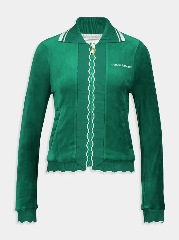 Jackets for off-road biking -Scalloped Track Jacket