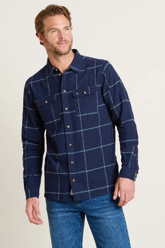 Blouses & Shirts for auctions-Navy Check Shirt