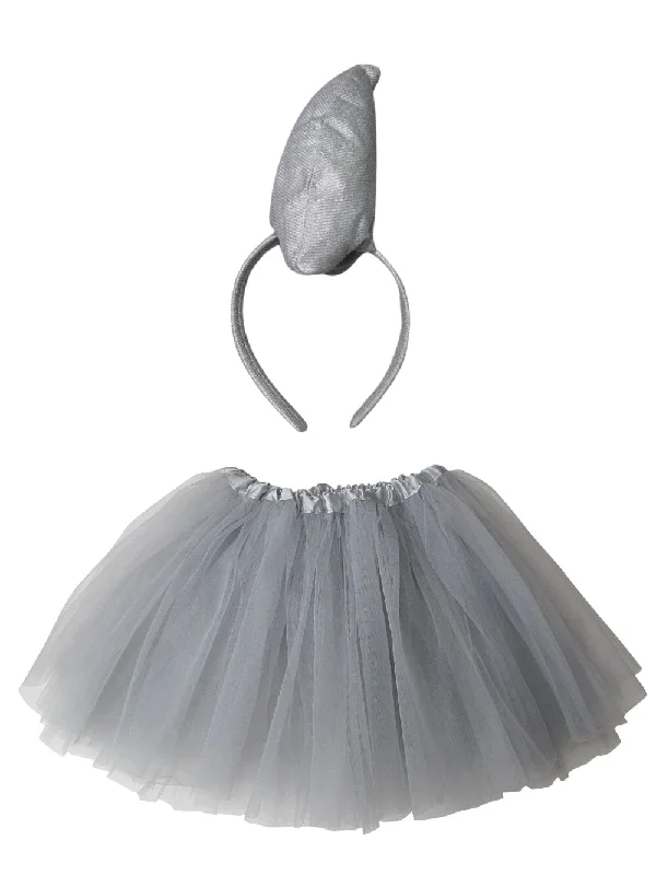 Shorts & Skirts latest designs-Adult Shark Costume - Tutu Skirt & Headband Fin Set for Adult or Plus Size