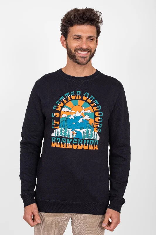 Sweatshirts with love quotes-Outdoor Crew Neck Sweatshirt