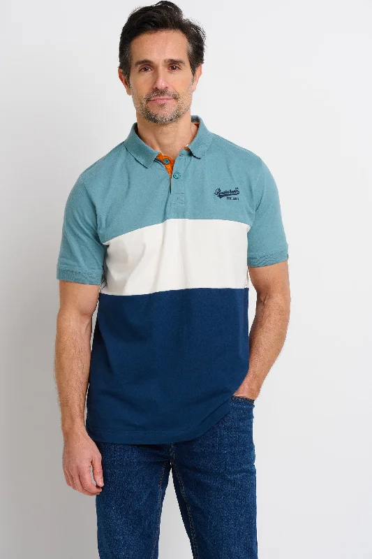 Blouses & Shirts for collaboration-Colour Block Polo Shirt