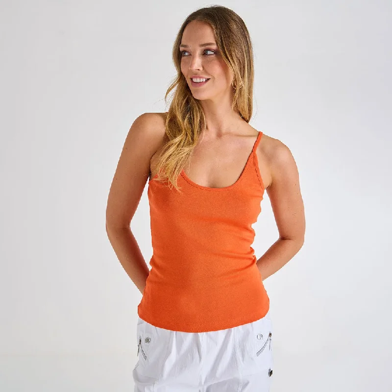 Waistcoats & Vest with garter-Ladies Orangeade Strappy Vest