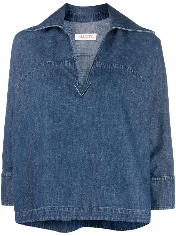 Denim kaftan top