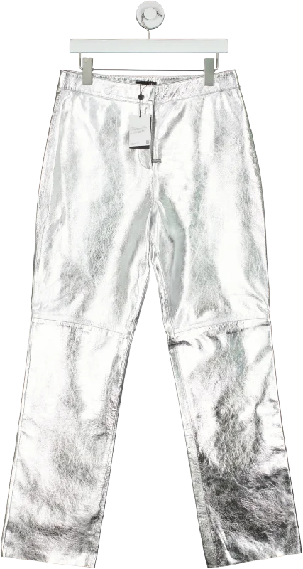 Whistles Metallic Ltd.Edition Cosmo Leather Trousers UK 10