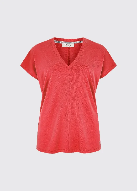 Laragh V-Neck Top - Cardinal