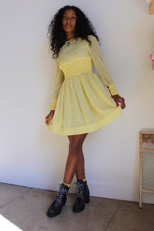 Dresses for A-line shape-Lemon Drop Mini Dress