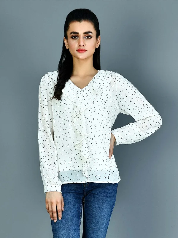 Printed Chiffon Top