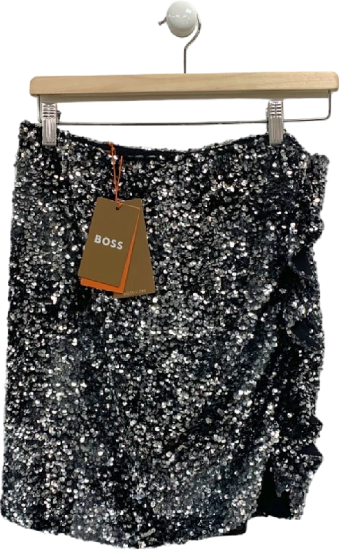 Hugo Boss Black Sequin Mini Skirt UK 8