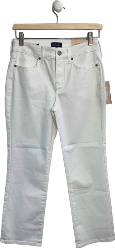 NYDJ White Marilyn Straight Ankle Jeans size UK 6