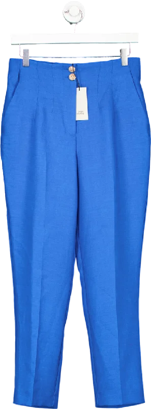 River Island Blue Tailored Trousers UK 10