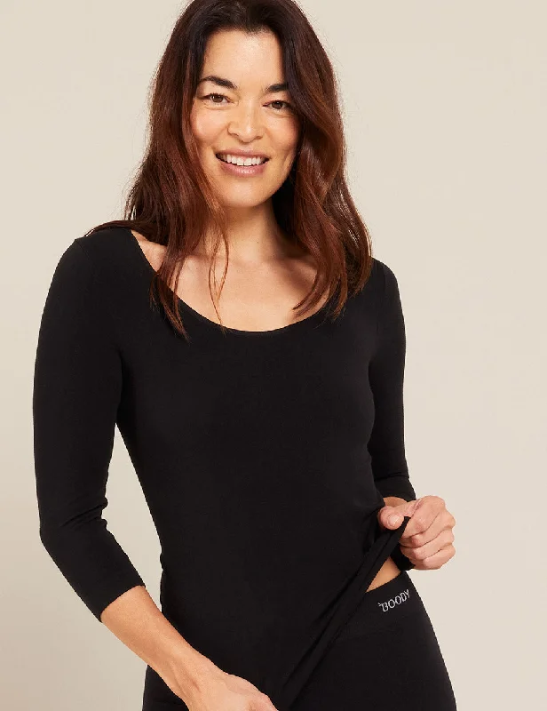 3/4 Sleeve Top - Black